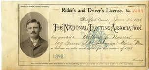 Horse Jockey Trotters License Circa 19th Century